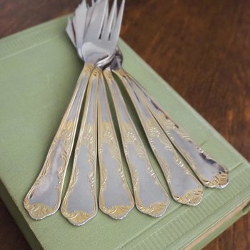 Set of six vintage dessert forks | Small vintage forks | Vintage dessert forks | Herdmar dessert forks 18/10 | Made in Portugal