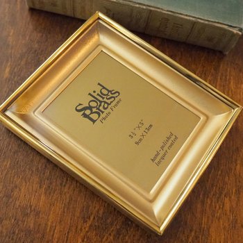 Vintage brass photo frame | Shadowbox picture frame | Brass photo frame 9x13 cm | Vintage brass picture frame | Solid brass frame