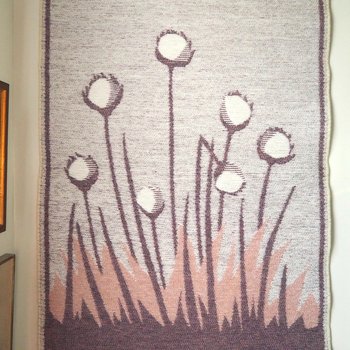 Vintage wall hanging | Large wall hanging | Vintage wall tapestry | Scandinavian woven textile | Made in Finland | Cottongrass tapestry