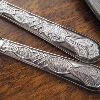 Vintage serving utensils | Vintage serving set | 1950s serving set | Vintage serving knife and fork | Vintage serveware