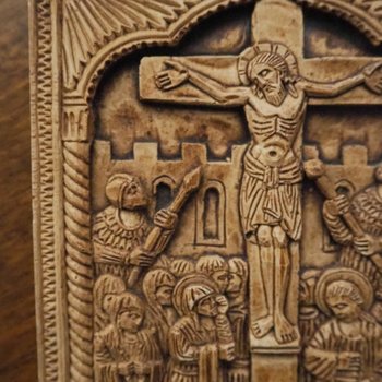 Vintage Orthodox icon | Orthodox icon | Ceramic religious icon | Vintage ceramic icon | Small vintage icon