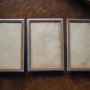 Set of three vintage photo frames | Silver plated photo frames 11x16 cm | Vintage silver plated picture frames | Vintage picture frames