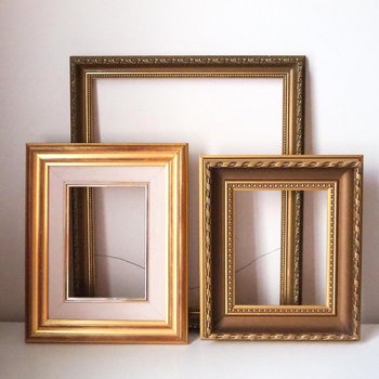 Vintage wooden frames | Vintage wooden picture frames | Gilded vintage frames | Made in Finland