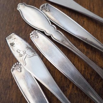 Set of six vintage spoons | Vintage spoons | Vintage alpacca silver spoons | Small vintage spoons