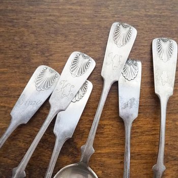 Set of six vintage spoons | Vintage Musla spoons | Vintage alpacca silver spoons | Small vintage spoons